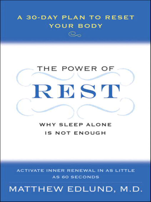 Title details for The Power of Rest by Matthew Edlund - Available